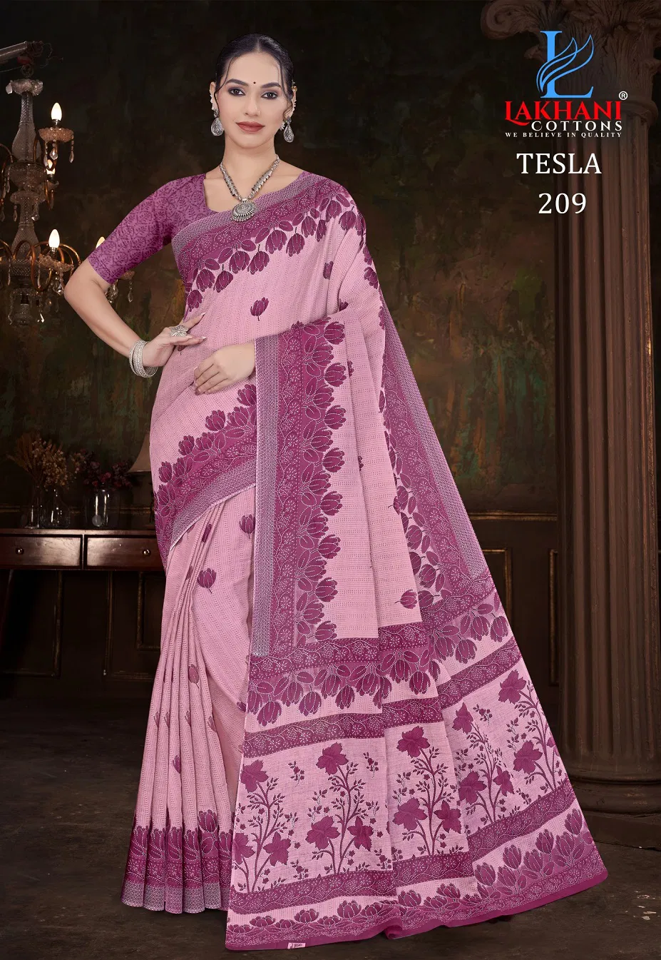 Tesla Vol 2 By Lakhani Cotton Printed Fancy Wholesale Saree In India
